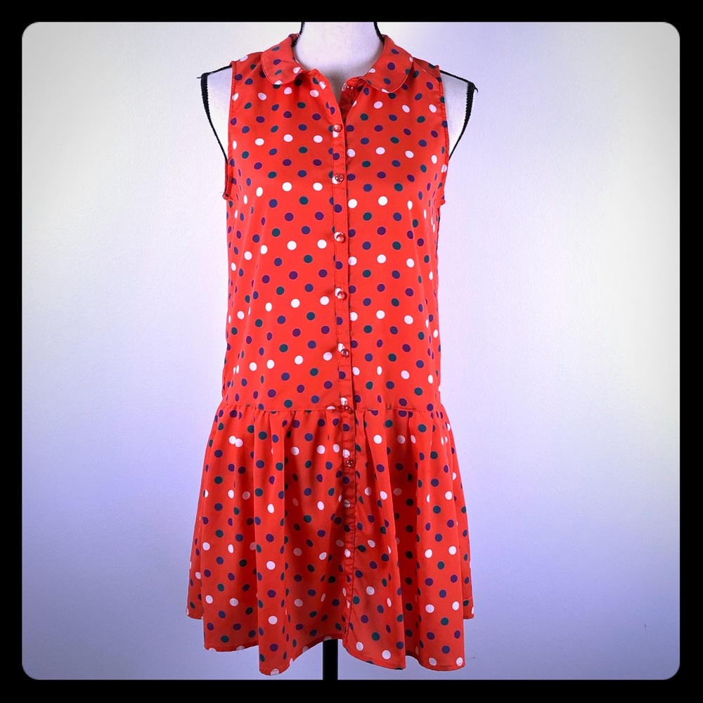 Red polka dot dress